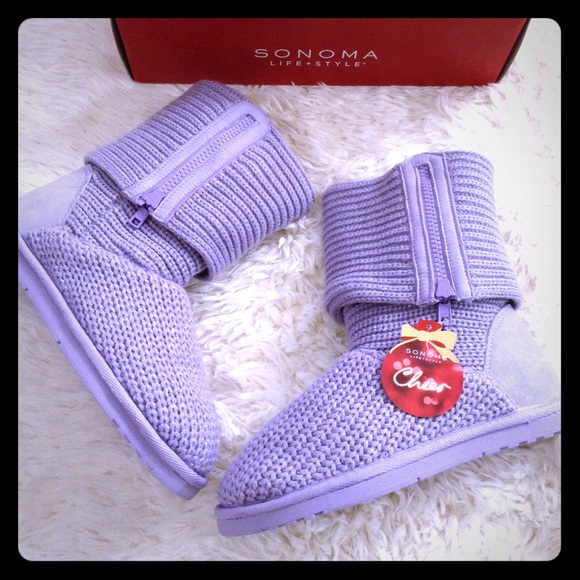 Sonoma Other - Sparkle Sweater Knit Boot Girls